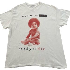 The Notorious B.I.G. “ready to die” White Graphic T-Shirt XL VGUC